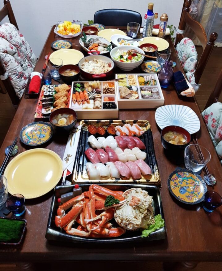 Osechi ryori feast during new year