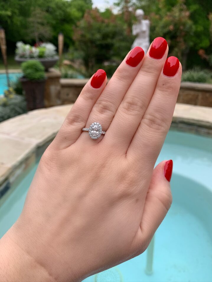 manicure to match white gold rings