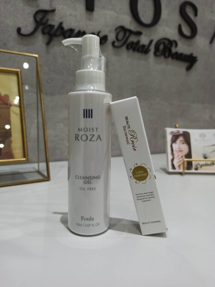 kiyosa oil free cleanser and eyelash coating