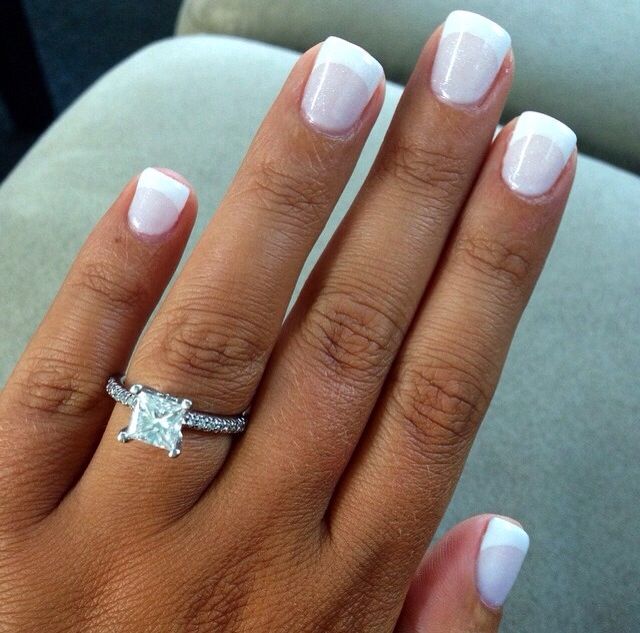 princess cut rings matched with square nails