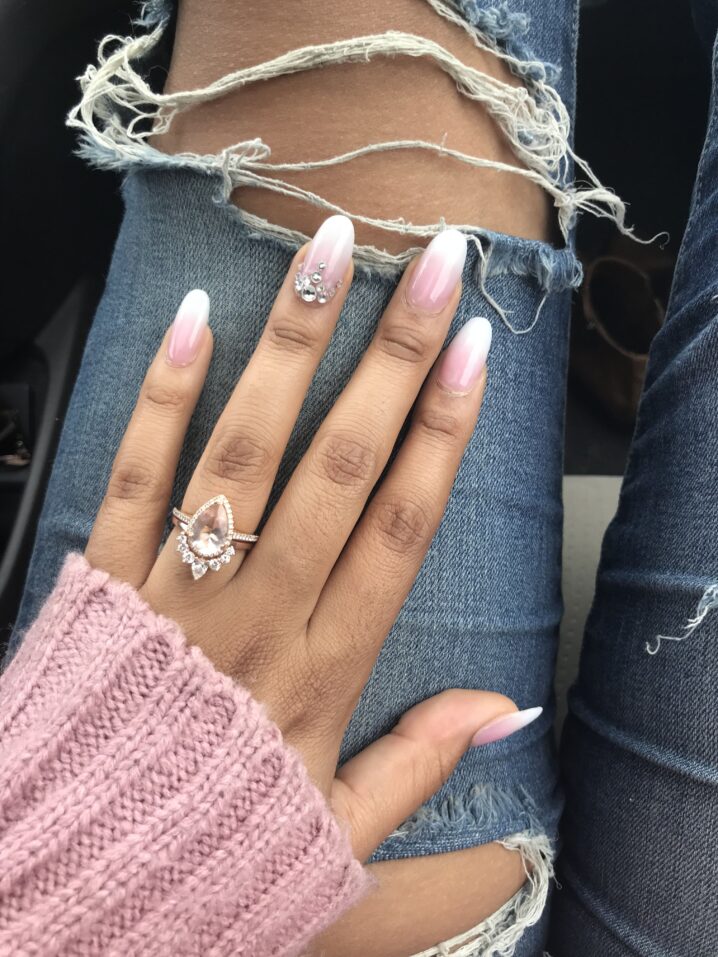  classy nail art for rose gold nails